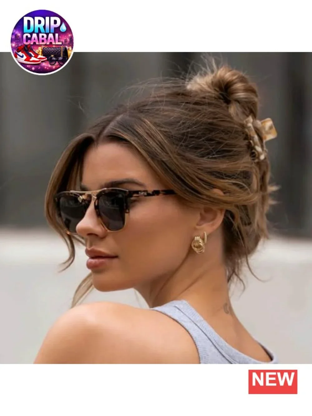 Women's Oversized Square Polarized Sunglasses Acetate Frame UV400